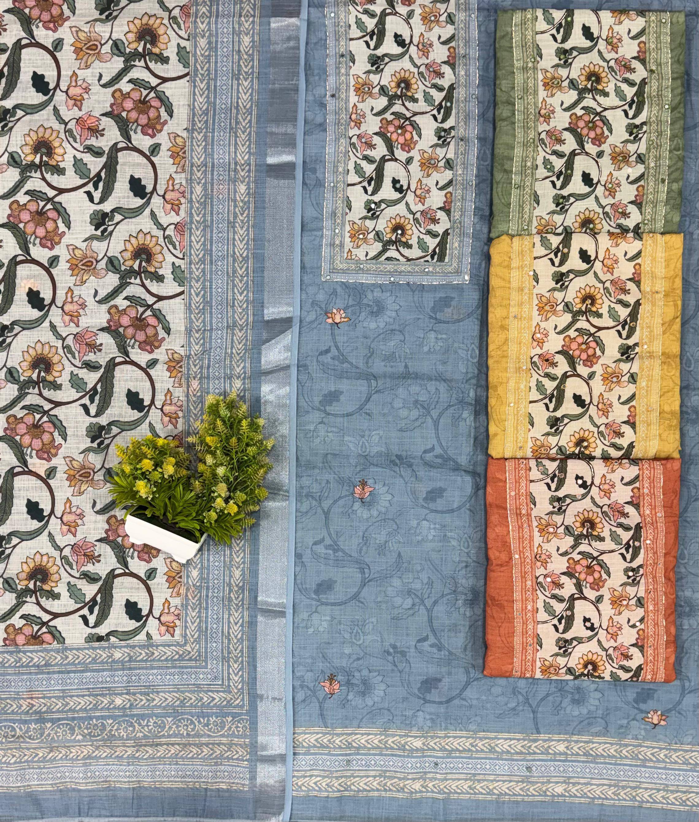 Linen Series By Shurooq Stylish Beautiful Colourful Linen Dresses At Wholesale Price